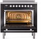 Ilve® Professional Plus II 36" Glossy Black Pro Style Induction Range-3