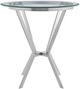 Armen Living Naomi Glass Top Dining Table with Stainless Steel Base -0