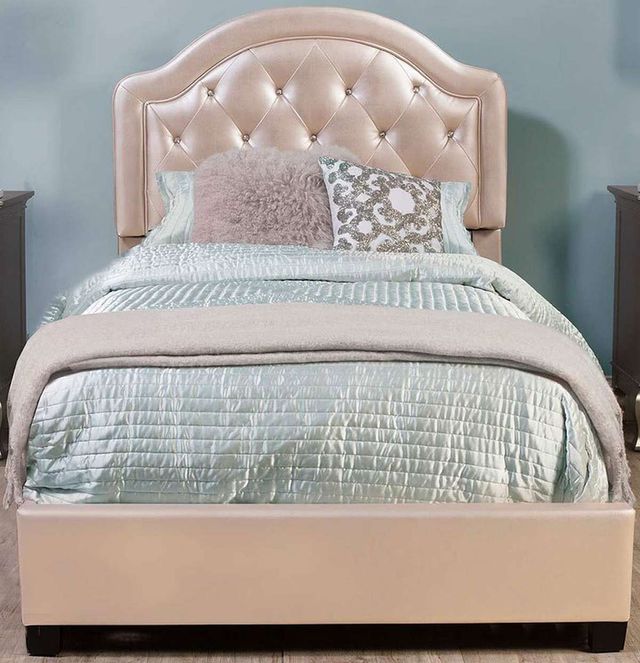 HH2 Home Karley Embossed Champagne Twin Upholstered Youth Bed-0