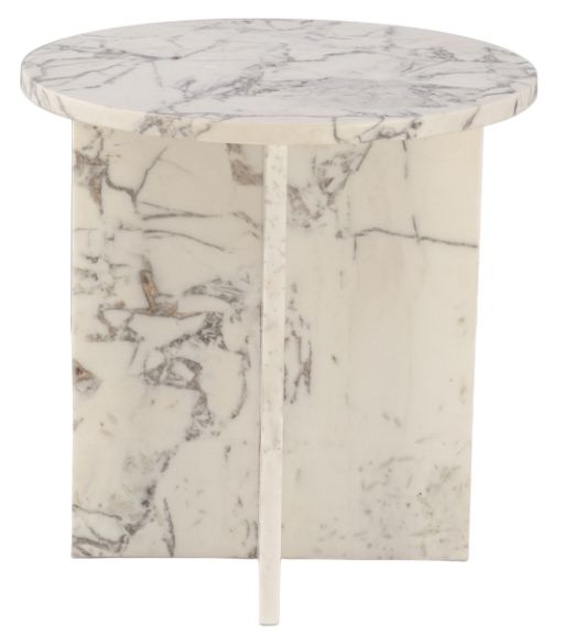 Home Trends & Design Nile Alabaster Side Table-1