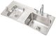 Elkay Lustertone® Lustrous Satin 37.25" x 17" x 4" Double Bowl Drop-in Classroom ADA Sink Kit-0