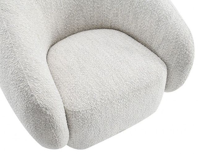 Furniture of America® Savino Beige Swivel Chair-4