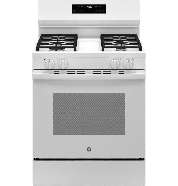 GE® 400 Series 30" White Freestanding Gas Range-0