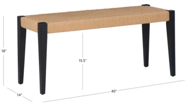 Powell® Cosgrove Black/Natural Bench-2