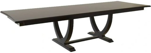 Mavin Customizable 38" x 84" Concave Extendable Dining Table with 18" Leaf-0