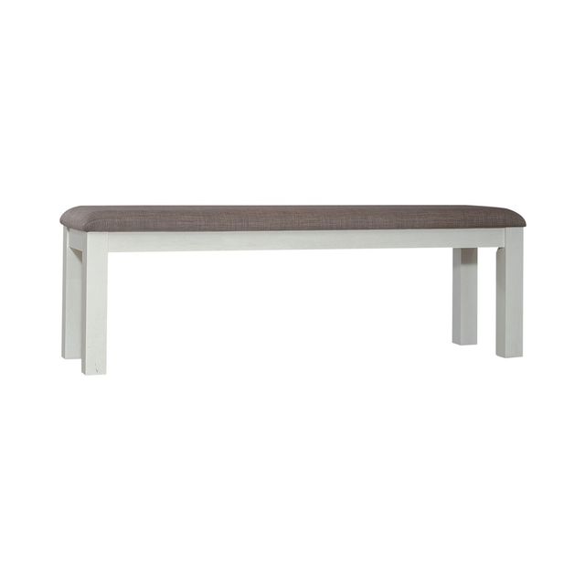 Liberty Furniture Brook Bay Gray/Textured White Upholstered Dining Bench-0