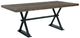 International Furniture Direct Town Brown/Gray Dining Table with Black Base-0