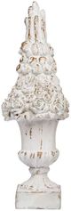 A & B Home Merriwether Antique White Spruce Finial-1