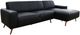 Mazin Furniture Ipanema 2-Piece Black Right-Arm Facing Loveseat Sectional and Chaise-0