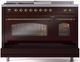 Ilve® Nostalgie II Series 48" Burgundy Pro Style Dual Fuel Range-4