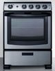 Summit® White Pearl Series 24" Black with Stainless Steel Slide-In Electric Range-1