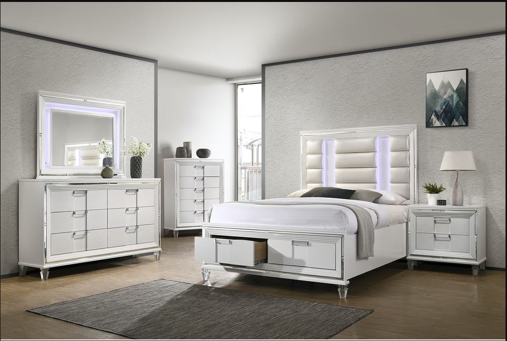 Glam bedroom set queen hotsell