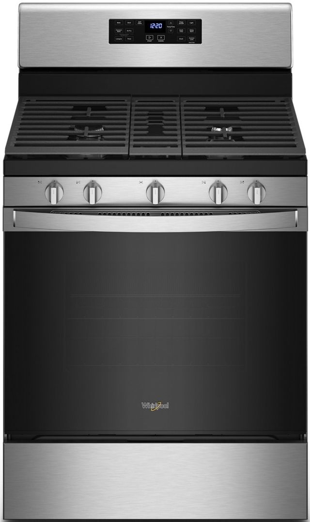 Whirlpool® 30" Stainless Steel Free Standing Gas Range C&M Appliance