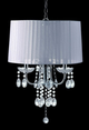 Furniture of America® Jada Chrome/White Ceiling Lamp-0