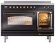 Ilve® Nostalgie II Series 48" Glossy Black Pro Style Induction Range-2
