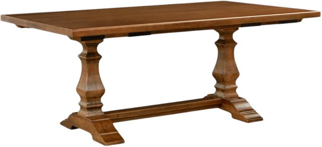 Bassett® Furniture Customizable Benchmade Harvest 90" Dining Table with Extendable Leaves-1
