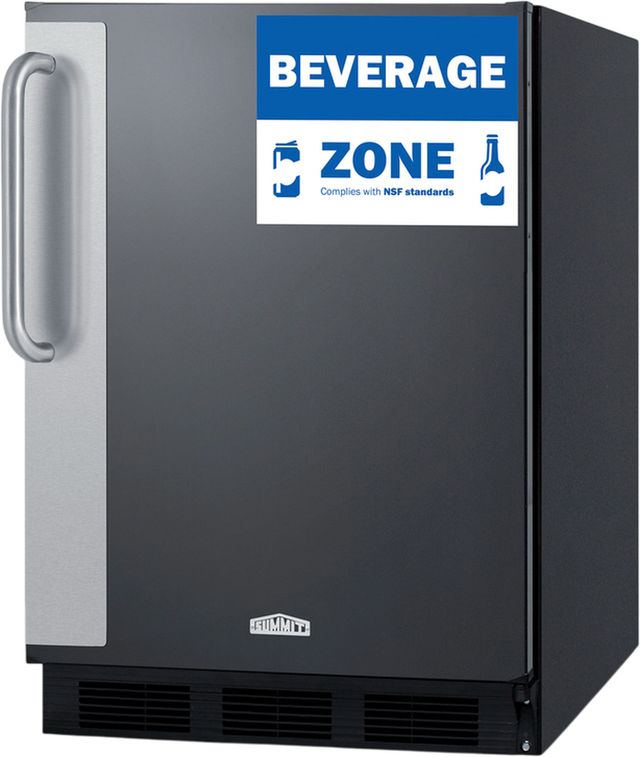 Summit® 24" 5.5 Cu. Ft. Black Commercial Refrigerator-3