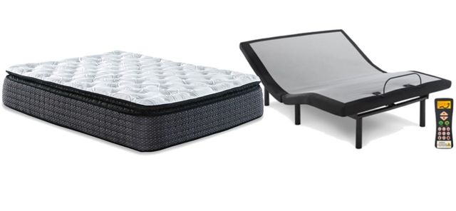 Sierra Sleep® by Ashley® Limited Edition 2-Piece 12" Hybrid Pillow Top and Better Adjustable Base California King Mattress Set-0