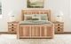 A-America® Amish Highlands Natural Queen Arch Storage Panel Bed-1