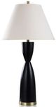 Stylecraft Dann Foley Lifestyle Satin Black/White Table Lamp-0