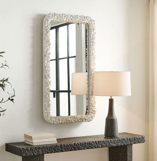 Uttermost® Barnacle Warm White Rectangular Mirror-3
