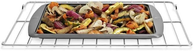 Whirlpool® 30" Black on Stainless Steel Free Standing Gas Range-3