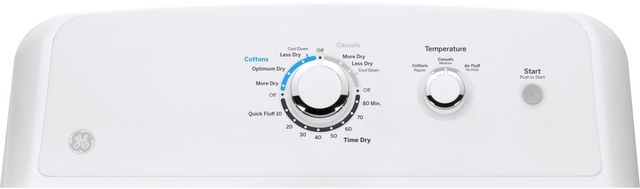 GE® 6.2 Cu. Ft. White Front Load Gas Dryer-2