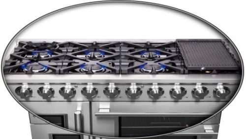 FORNO® Massimo 48" Stainless Steel Pro Style Gas Range-2