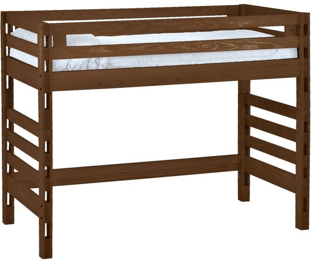 Crate Designs™ Furniture Brindle Twin Ladder End Tall Loft Bed-0