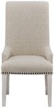 Magnussen Home® Bronwyn Alabaster/Baja Natural Upholstered Host Side Chair-3