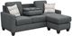 Legends Home Keaton Endurance Graphite Reversible Chaise Sofa-2