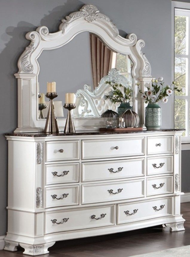 Furniture of America®  Esparanza Pearl White Dresser-1