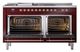 Ilve® Nostalgie II Noblesse 60'' Burgundy Pro Style Dual Fuel Range with Copper Trim-2