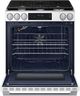 Samsung Bespoke 30" White Glass Smart Slide-In Gas Range with True Convection-1