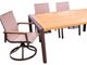 Signature Design by Ashley® Carmel Highlands Brown Wooden Outdoor Dining Table with Dark Brown Base -1