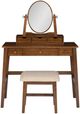 Linon Emery 3-Piece Walnut Vanity Set-4