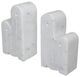 A & B Home White Marble Bookends-3