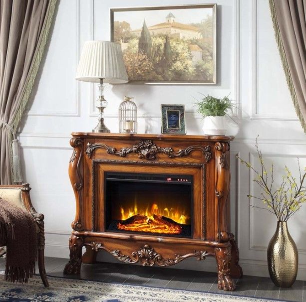 ACME Furniture Dresden Cherry Oak Fireplace-1