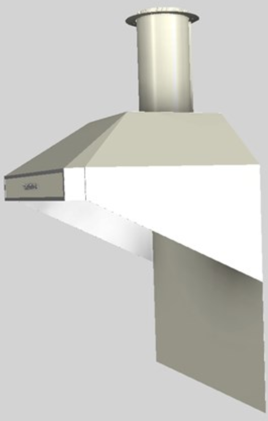 Vent-A-Hood® A Series 36" Biscuit Retro Style Wall Mounted Range Hood-1