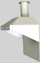Vent-A-Hood® A Series 36" Biscuit Retro Style Wall Mounted Range Hood-1