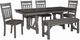 Liberty Furniture Newport 6-Piece Carbon Gray/Smokey Gray Trestle Dining Set-0