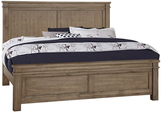 Artisan & Post by Vaughan-Bassett Cool Rustic Stone Gray Queen Panel Bed-0