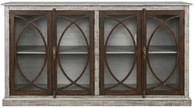 Sunny Designs™ Homestead Hills Alpine Gray/Tobacco Leaf 78” Media Console-1