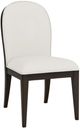Riverside Furniture Lydia Dark Cabernet/White Curved Upholstered Side Chair-0