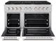 ZLINE 48" Stainless Steel Pro Style Gas Range with White Matte Door-1