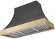 AGA Cascade 48" Slate Wall Mounted Range Hood with Brushed Brass Trim-0