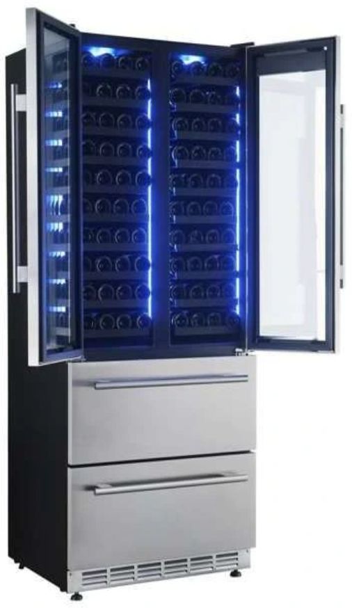 FORNO® Campania Alta Qualita 32" 17.7 Cu. Ft. Stainless Steel Wine Column-1