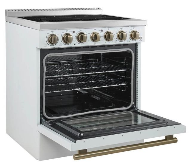 FORNO® Paolo 30" White Pro Style Electric Range-2