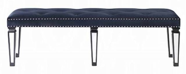 ACME Furniture Varian II Black/Dark Navy/Silver Bench-3