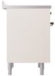 Ilve® Nostalgie II Noblesse 36'' Antique White Pro Style Induction Range with Burnished Trim-2
